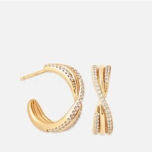 Astrid & Miyu Pave Twist Hoops